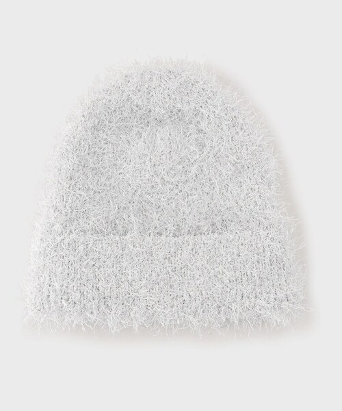 OPAQUE.CLIP（オペークドットクリップ）の「ラメ入りニットワッチ（ニットキャップ/ビーニー・レディース・ライトグレー/ブラック・00）」の4枚目の写真