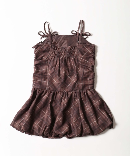 PHILLY(フィリー)の「チェックギャザーバルーンワンピース(ワンピース・レディース・ブラウン/ネイビー・FREE)」の14枚目の写真