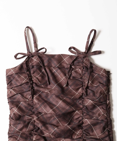 PHILLY(フィリー)の「チェックギャザーバルーンワンピース(ワンピース・レディース・ブラウン/ネイビー・FREE)」の12枚目の写真