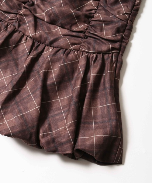 PHILLY(フィリー)の「チェックギャザーバルーンワンピース(ワンピース・レディース・ブラウン/ネイビー・FREE)」の13枚目の写真