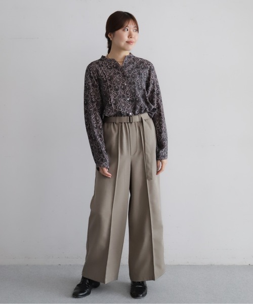 NOMBRE IMPAIR（ノンブルアンペール）の「フェザードアラベスクPT　スキッパーブラウス（シャツ/ブラウス・レディース・グリーン/パープル・FREE）」の16枚目の写真