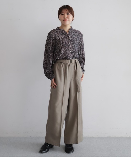 NOMBRE IMPAIR（ノンブルアンペール）の「フェザードアラベスクPT　スキッパーブラウス（シャツ/ブラウス・レディース・グリーン/パープル・FREE）」の15枚目の写真