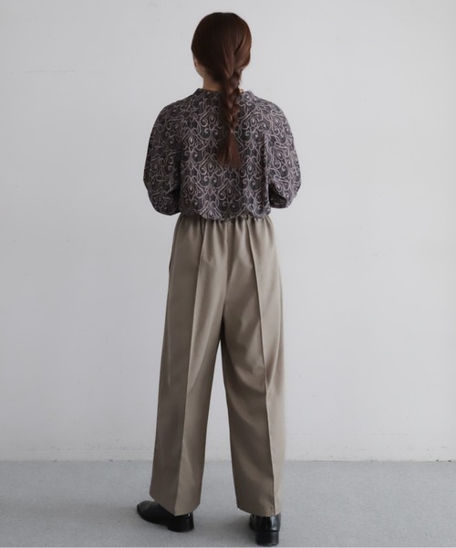 NOMBRE IMPAIR（ノンブルアンペール）の「フェザードアラベスクPT　スキッパーブラウス（シャツ/ブラウス・レディース・グリーン/パープル・FREE）」の19枚目の写真