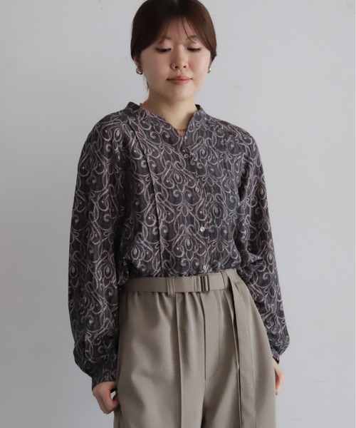 NOMBRE IMPAIR（ノンブルアンペール）の「フェザードアラベスクPT　スキッパーブラウス（シャツ/ブラウス・レディース・グリーン/パープル・FREE）」の21枚目の写真