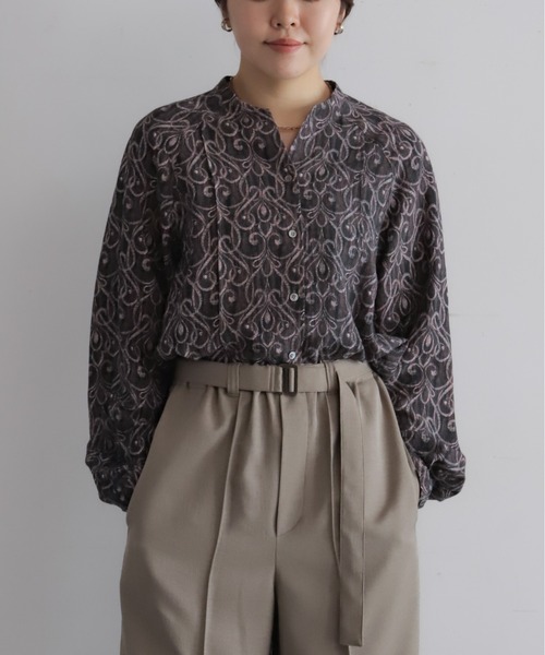 NOMBRE IMPAIR（ノンブルアンペール）の「フェザードアラベスクPT　スキッパーブラウス（シャツ/ブラウス・レディース・グリーン/パープル・FREE）」の20枚目の写真