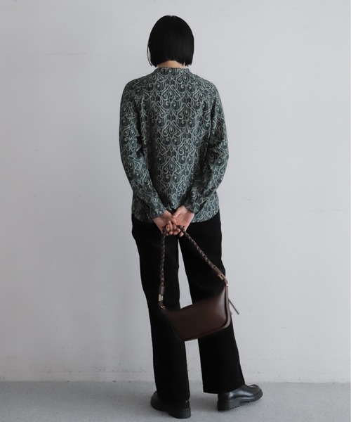 NOMBRE IMPAIR（ノンブルアンペール）の「フェザードアラベスクPT　スキッパーブラウス（シャツ/ブラウス・レディース・グリーン/パープル・FREE）」の8枚目の写真