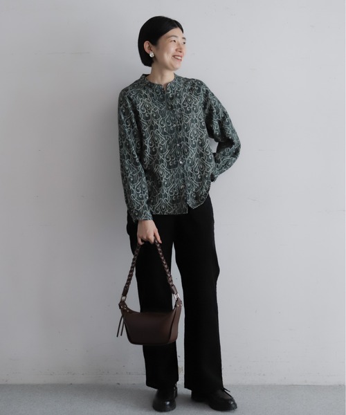 NOMBRE IMPAIR（ノンブルアンペール）の「フェザードアラベスクPT　スキッパーブラウス（シャツ/ブラウス・レディース・グリーン/パープル・FREE）」の10枚目の写真