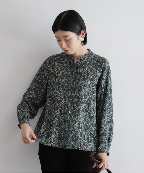 セール】フェザードアラベスクPT スキッパーブラウス（シャツ/ブラウス