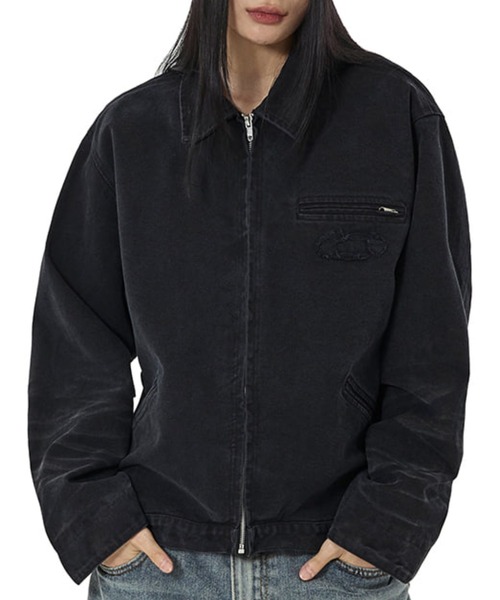 OY(オーワイ)の「『OY/オーワイ』WASHED PATCH WORK JACKET/ウォッシュドパッチワークジャケット(その他アウター・レディース・ブラック・L)」の1枚目の写真