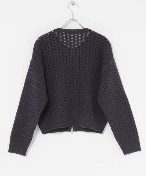 F by ROSSO（エフバイロッソ）の「F by ROSSO　柄編みZIPカーディガン（カーディガン/ボレロ・レディース・レッド/ネイビー/ホワイト系その他・FREE）」の12枚目の写真