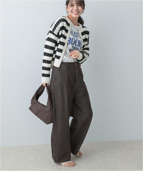 F by ROSSO（エフバイロッソ）の「F by ROSSO　柄編みZIPカーディガン（カーディガン/ボレロ・レディース・レッド/ネイビー/ホワイト系その他・FREE）」の21枚目の写真