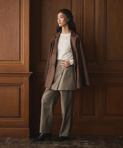 CRAFT STANDARD BOUTIQUE（クラフトスタンダードブティック）の「ダブルオーバーサイズジャケット（テーラードジャケット・レディース・ブラウン/チャコールグレー・FREE）」の9枚目の写真
