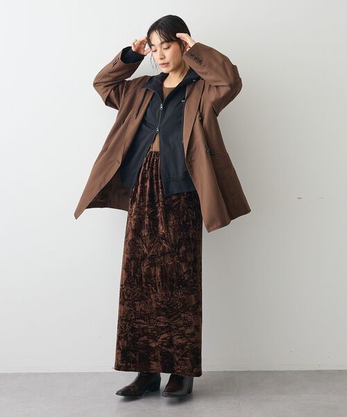 CRAFT STANDARD BOUTIQUE（クラフトスタンダードブティック）の「ダブルオーバーサイズジャケット（テーラードジャケット・レディース・ブラウン/チャコールグレー・FREE）」の11枚目の写真