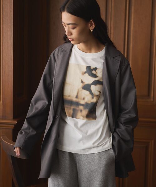 CRAFT STANDARD BOUTIQUE（クラフトスタンダードブティック）の「ダブルオーバーサイズジャケット（テーラードジャケット・レディース・ブラウン/チャコールグレー・FREE）」の14枚目の写真