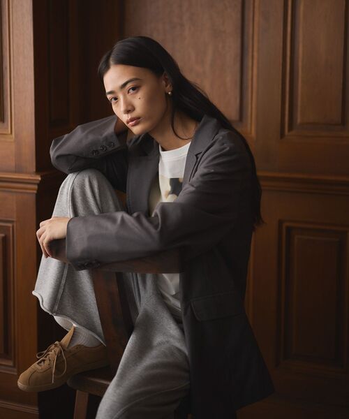 CRAFT STANDARD BOUTIQUE（クラフトスタンダードブティック）の「ダブルオーバーサイズジャケット（テーラードジャケット・レディース・ブラウン/チャコールグレー・FREE）」の15枚目の写真