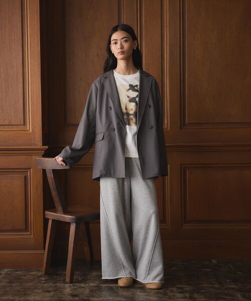 CRAFT STANDARD BOUTIQUE（クラフトスタンダードブティック）の「ダブルオーバーサイズジャケット（テーラードジャケット・レディース・ブラウン/チャコールグレー・FREE）」の17枚目の写真