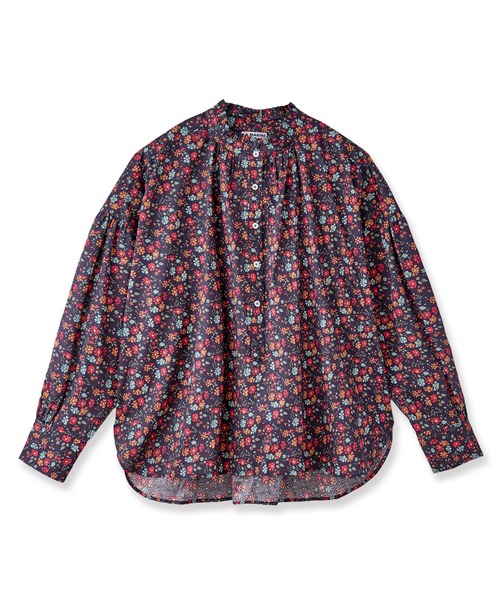 ハンドメイド　リバティ　ブラウス(ラブグランマリン) ハンドメイド リバティブラウス ハンドメイド リバティ ブラウス