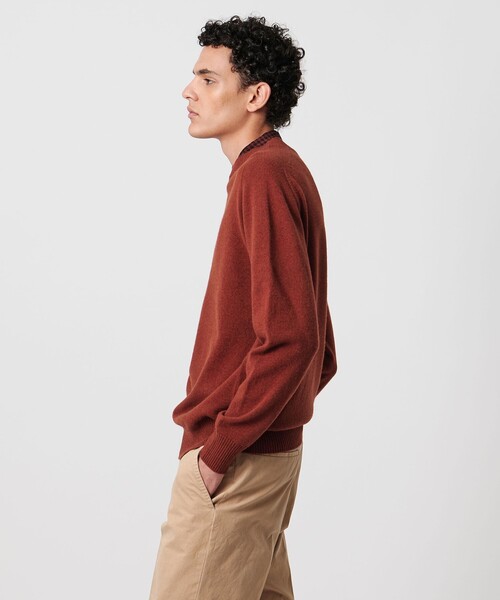 SOVEREIGN（ソブリン）の「＜SOVEREIGN＞ ホールガーメント クルーネック ニット（ニット/セーター・メンズ・ダークオレンジ/ベージュ/パープル/ロイヤルブルー・M/L/S）」の7枚目の写真