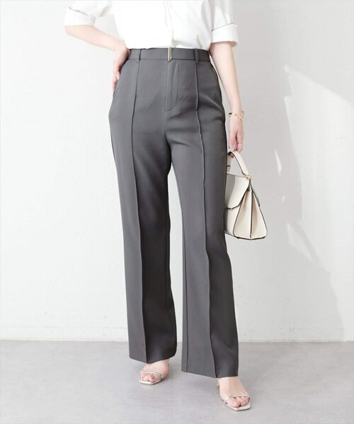 natural couture（ナチュラルクチュール）の「〈osono〉ハイウエスト美フレアパンツ（その他パンツ・レディース・ブラック/ブラウン/チャコールグレー・LARGE/MEDIUM/SMALL）」の9枚目の写真