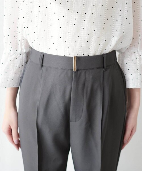 natural couture（ナチュラルクチュール）の「〈osono〉ハイウエスト美フレアパンツ（その他パンツ・レディース・ブラック/ブラウン/チャコールグレー・LARGE/MEDIUM/SMALL）」の14枚目の写真
