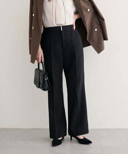 natural couture（ナチュラルクチュール）の「〈osono〉ハイウエスト美フレアパンツ（その他パンツ・レディース・ブラック/ブラウン/チャコールグレー・LARGE/MEDIUM/SMALL）」の22枚目の写真