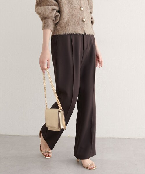 natural couture（ナチュラルクチュール）の「〈osono〉ハイウエスト美フレアパンツ（その他パンツ・レディース・ブラック/ブラウン/チャコールグレー・LARGE/MEDIUM/SMALL）」の8枚目の写真