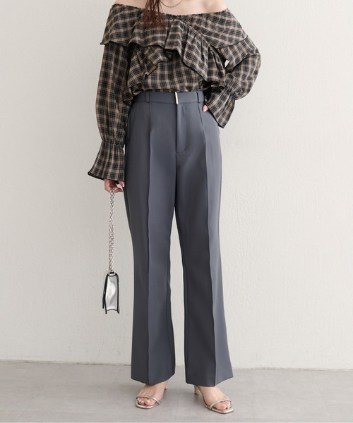 osono〉ハイウエスト美フレアパンツ（その他パンツ）｜natural couture