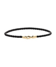 Daniel Wellington（ダニエルウェリントン）の「Daniel Braided Leather Bracelet Sheffield 2.8MM ゴールド／シルバー（ブレスレット・メンズ）」