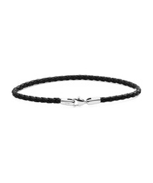 Daniel Braided Leather Bracelet Sheffield 2.8MM ゴールド／シルバー