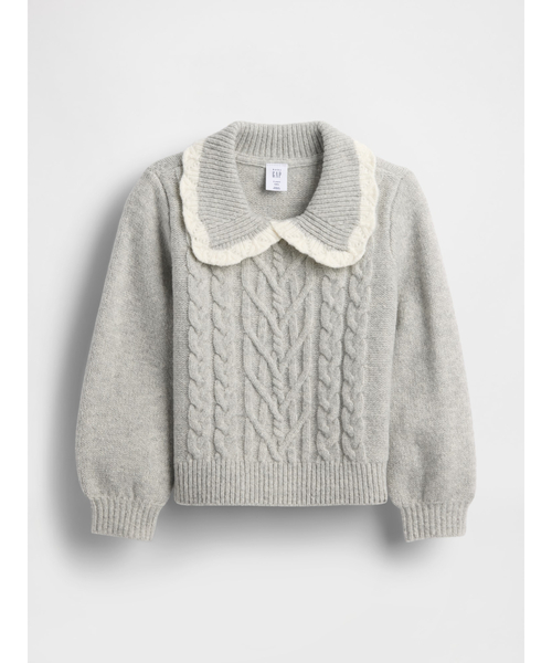 GAP(ギャップ)の「CashSoft カシミヤタッチ 襟付きセーター (幼児・ベビー)(ニット/セーター・キッズ・アイボリー/ライトグレー/ピンク/パープル・70cm/80cm/90cm/95cm/100cm/105cm/110cm)」の5枚目の写真