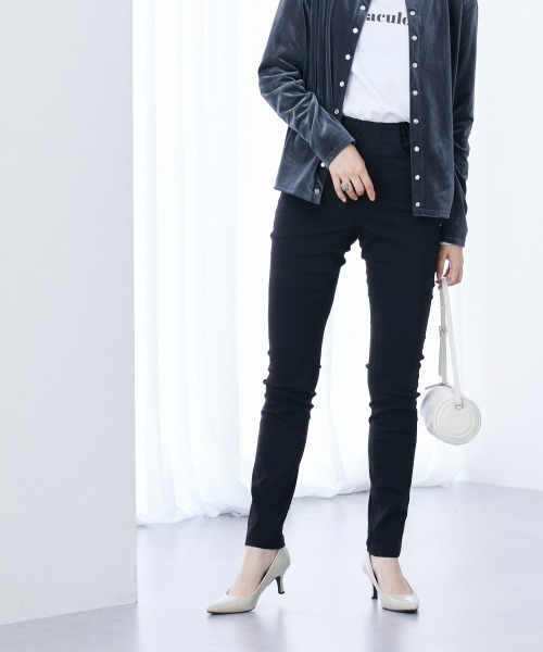 slattgir(スラットジール)の「高身長 超ストレッチレーヨン混スキニーパンツ(トールサイズ)(その他パンツ・レディース・ブラック/ネイビー/グレー/カーキ・TM/TL/TLL/T3L/T4L/T5L)」の2枚目の写真