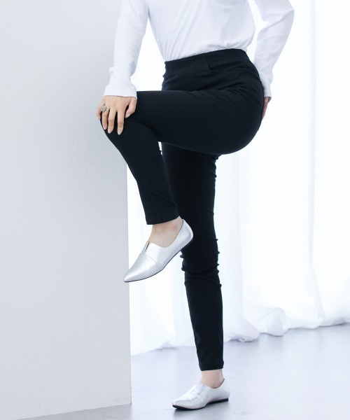 slattgir(スラットジール)の「高身長 超ストレッチレーヨン混スキニーパンツ(トールサイズ)(その他パンツ・レディース・ブラック/ネイビー/グレー/カーキ・TM/TL/TLL/T3L/T4L/T5L)」の12枚目の写真