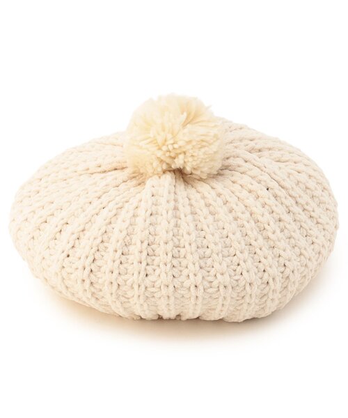 Ampersand(アンパサンド)の「梵天付きモールニットベレー帽(ハンチング/ベレー帽・キッズ・キャメル/ブラック/アイボリー・44/46/50/54/58)」の12枚目の写真