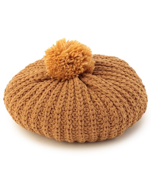 Ampersand(アンパサンド)の「梵天付きモールニットベレー帽(ハンチング/ベレー帽・キッズ・キャメル/ブラック/アイボリー・44/46/50/54/58)」の14枚目の写真