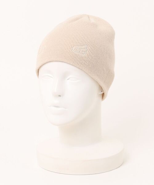 Never mind the XU / Chikashitsu+(ネバーマインド ザ エックスユー / チカシツプラス)の「【nmtc+】feather beanie / 【エヌエムティーシープラス】羽ビーニー(ニットキャップ/ビーニー・メンズ・アイボリー/ベージュ/ブラック・ONE SIZE)」の5枚目の写真