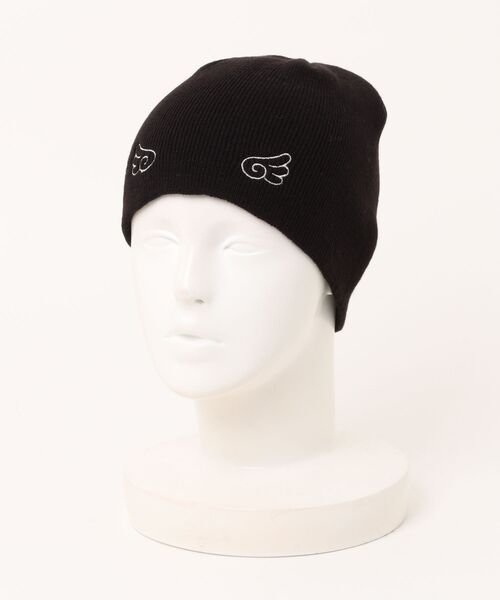 Never mind the XU / Chikashitsu+(ネバーマインド ザ エックスユー / チカシツプラス)の「【nmtc+】feather beanie / 【エヌエムティーシープラス】羽ビーニー(ニットキャップ/ビーニー・メンズ・アイボリー/ベージュ/ブラック・ONE SIZE)」の9枚目の写真