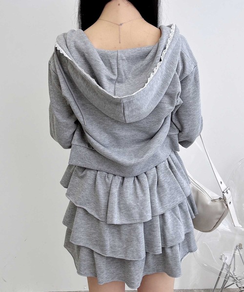 INGNI（イング）の「スウェットフリルスカパン(セットアップ対応)（スカート・レディース・グレー/ブラック/オートミール・FREE）」の11枚目の写真