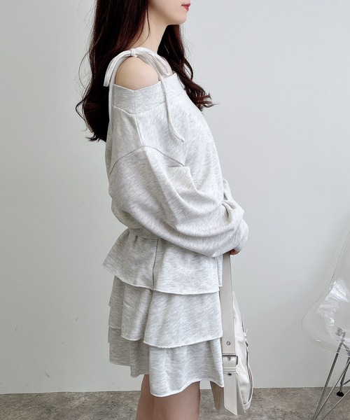 INGNI（イング）の「スウェットフリルスカパン(セットアップ対応)（スカート・レディース・グレー/ブラック/オートミール・FREE）」の9枚目の写真