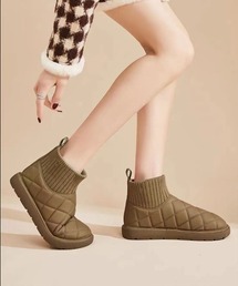 shoppinggo（ショッピングゴー）の「ブーツ レディース ショート丈 靴 レディース もこもこ 暖か ファー ムートン（ブーツ）」