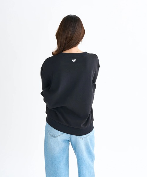 ROXY（ロキシー）の「JIVY PULL OVER /ロキシーロゴワンポイントドロップショルダープルオーバースウェットトレーナー（スウェット・レディース・ナチュラル/ブラウン/ブラック・SMALL/MEDIUM/LARGE）」の4枚目の写真