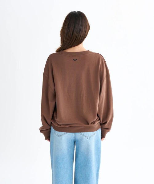 ROXY（ロキシー）の「JIVY PULL OVER /ロキシーロゴワンポイントドロップショルダープルオーバースウェットトレーナー（スウェット・レディース・ナチュラル/ブラウン/ブラック・SMALL/MEDIUM/LARGE）」の10枚目の写真