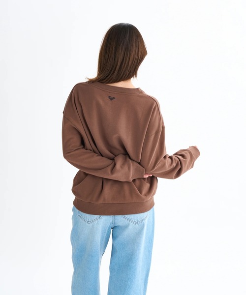 ROXY（ロキシー）の「JIVY PULL OVER /ロキシーロゴワンポイントドロップショルダープルオーバースウェットトレーナー（スウェット・レディース・ナチュラル/ブラウン/ブラック・SMALL/MEDIUM/LARGE）」の12枚目の写真
