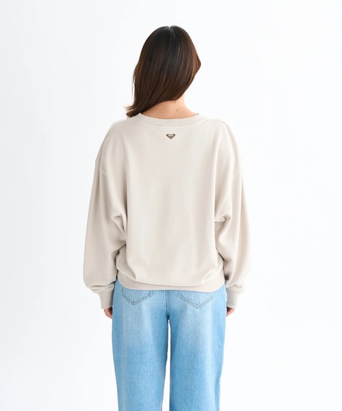 ROXY（ロキシー）の「JIVY PULL OVER /ロキシーロゴワンポイントドロップショルダープルオーバースウェットトレーナー（スウェット・レディース・ナチュラル/ブラウン/ブラック・SMALL/MEDIUM/LARGE）」の13枚目の写真