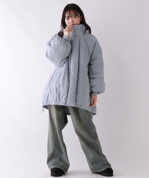 repipi armario（レピピ アルマリオ）の「モンスターナカワタコート（ダウンジャケット/コート・キッズ・アイボリー/ブラック/サックスブルー・SMALL/MEDIUM/LARGE）」の16枚目の写真