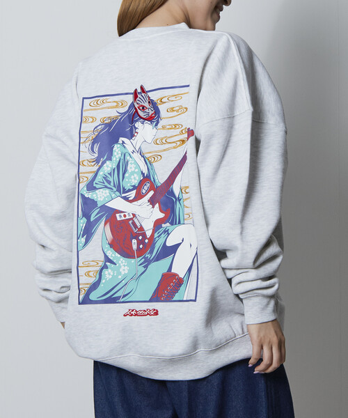 セール】限定展開 リラックスフィット 刺繍 バックプリント クルー