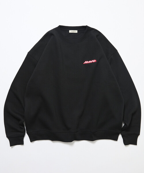 セール】限定展開 リラックスフィット 刺繍 バックプリント クルー