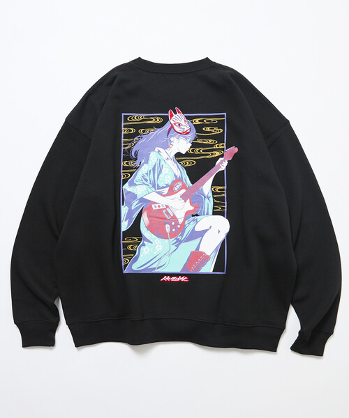 セール】限定展開 リラックスフィット 刺繍 バックプリント クルー