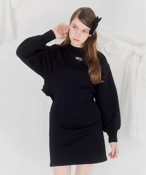 mieya mieya(ミーヤミーヤ)の「【mieya mieya】"my" frill sweat OP /マイフリルスウェットワンピース"(ワンピース・レディース・ホワイト/ブラック・SMALL/MEDIUM)」の6枚目の写真