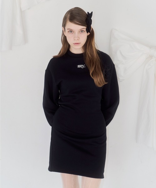 mieya mieya(ミーヤミーヤ)の「【mieya mieya】"my" frill sweat OP /マイフリルスウェットワンピース"(ワンピース・レディース・ホワイト/ブラック・SMALL/MEDIUM)」の7枚目の写真