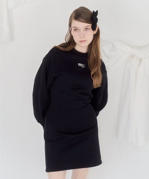 mieya mieya(ミーヤミーヤ)の「【mieya mieya】"my" frill sweat OP /マイフリルスウェットワンピース"(ワンピース・レディース・ホワイト/ブラック・SMALL/MEDIUM)」の8枚目の写真